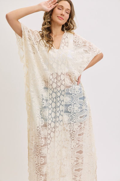 Lace Embroidered Caftan