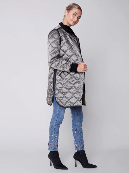 Spruce Iridescent Quilted Jacket