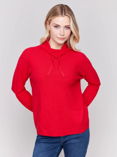 Mock Neck Sweater w/Front Pockets