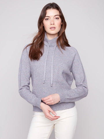 Heather Gray Cowl Neck Knit Sweater