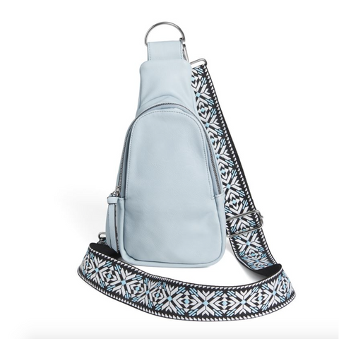 Rhea Crossbody w/Strap-Sky Blue