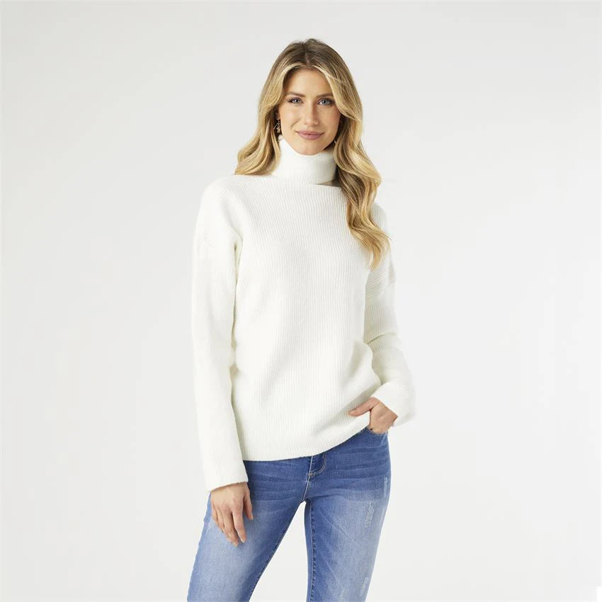 Winter White Turtleneck Sweater