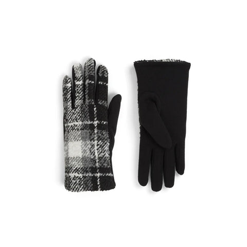 Textured Plaid Touchscreen Gloves