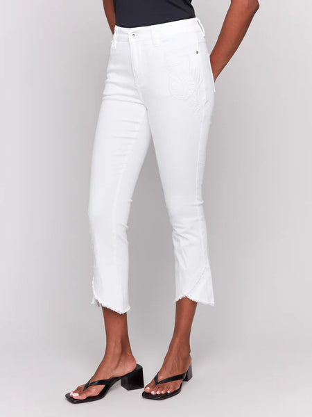 Tulip Hem Cropped Bootcut Pants