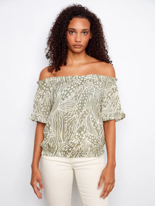 Printed Off Shoulder Top