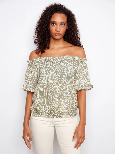 Printed Off Shoulder Top