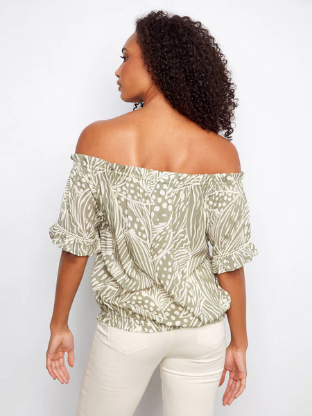Printed Off Shoulder Top