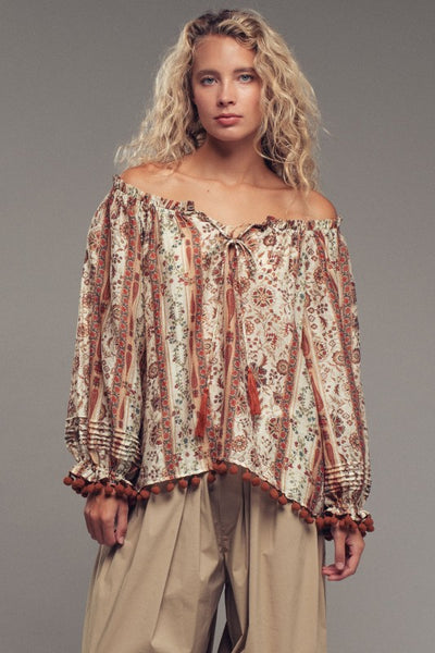 Bohemian Off The Shoulder Top