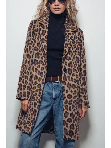 Leopard Print Statement Coat