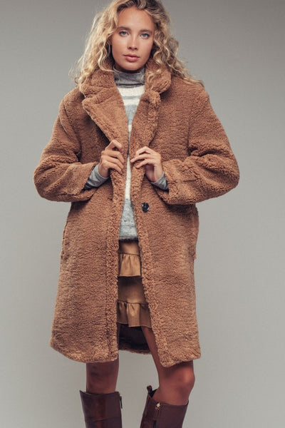 Camel Teddy  Coat