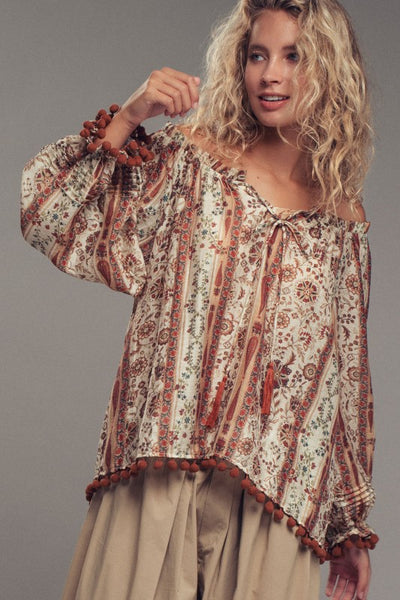Bohemian Off The Shoulder Top