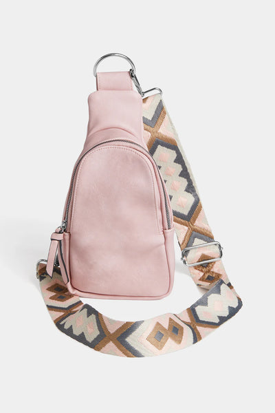 Rhea Crossbody w/Strap-Dusty Pink