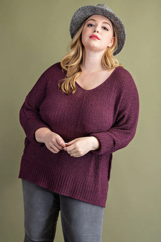 Knit V-Neck Sweater