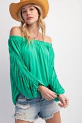 Ruched Off The Shoulder Top