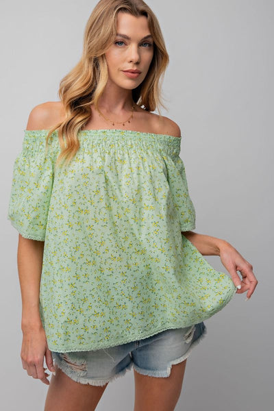 Off Shoulder Floral Top