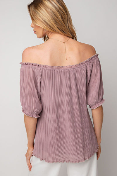 Pleated Chiffon Top