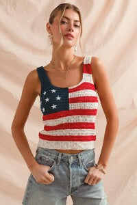 Stars & Stripes Knit Tank