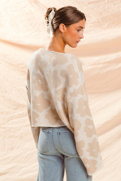 Loose Fit Floral Sweater