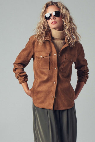 Faux Suede Shacket