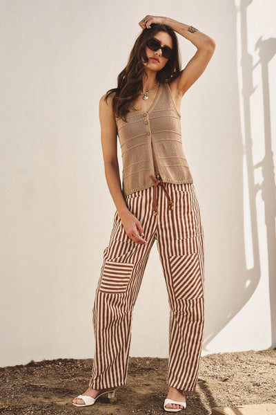 Khaki Knit Vest Top