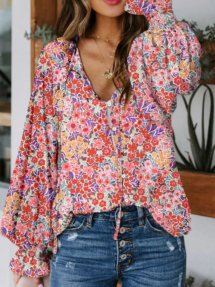 Floral Smocked Blouse