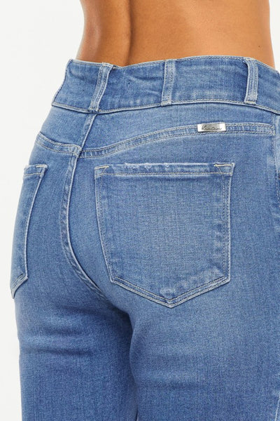 High-Rise Slim Straight Jeans