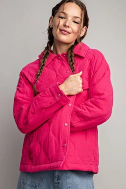 Hot Pink Puffer Jacket