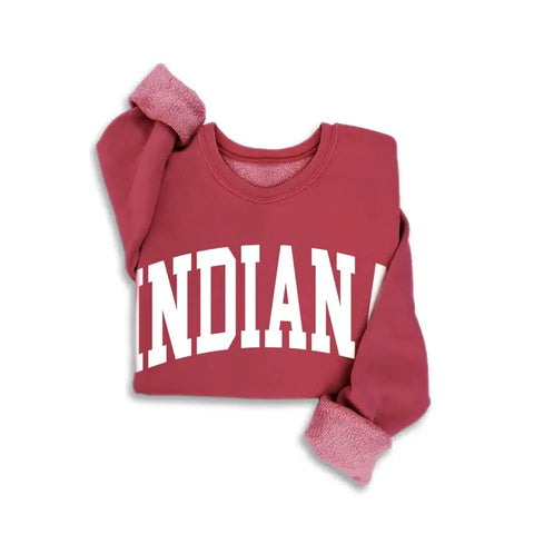 "Indiana" Mineral Washed Red Sweatshirt