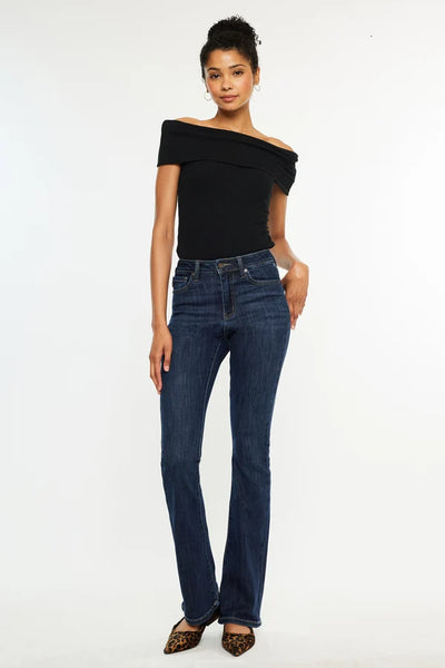 High-Rise Bootcut Jeans