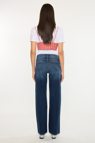 Mid-Rise Wide Leg Jeans