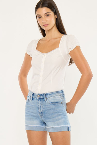 High-Rise Single Fold Shorts