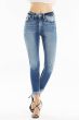 High-Rise Ankle Skinny w/Frayed Hem