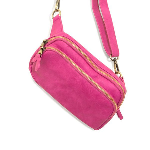 Double Zip Sling Belt Bag