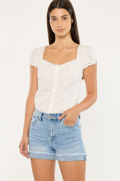 High-Rise Single Fold Shorts