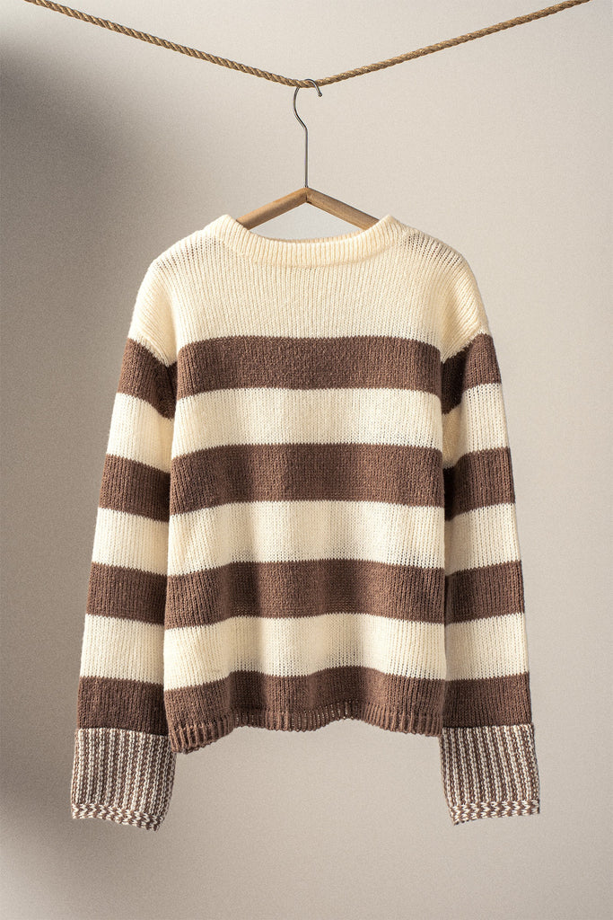Marshmallow Striped Sweater