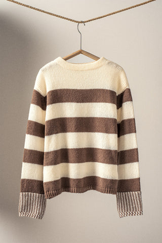 Marshmallow Striped Sweater
