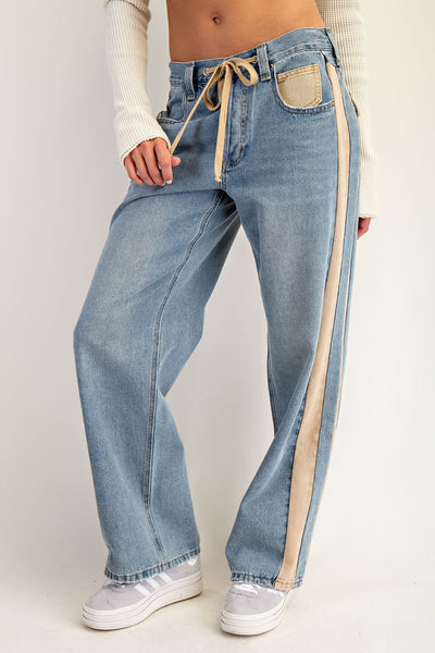 Side Stripe Drawstring Pants