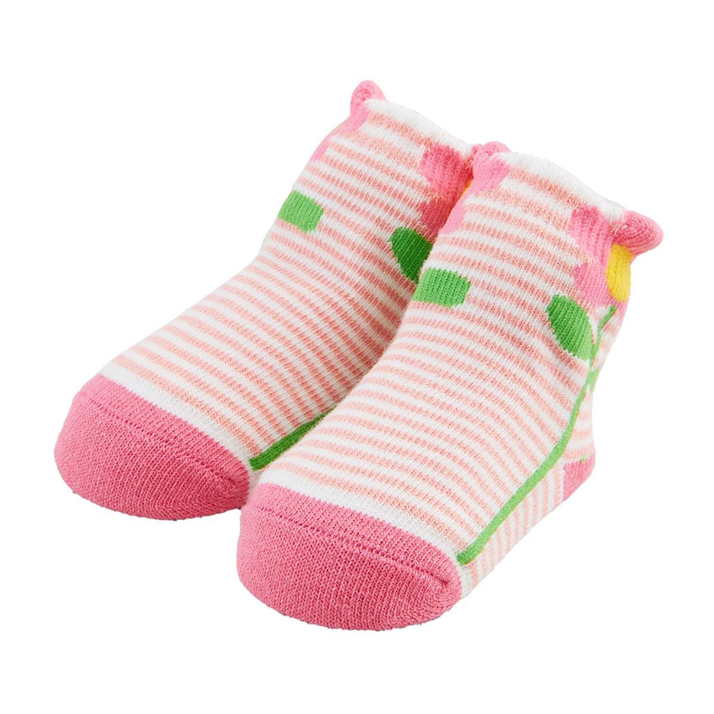 Mudpie Striped Flower Baby Socks