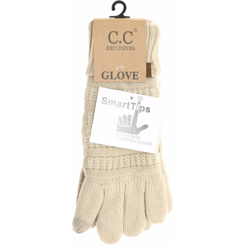 C.C. Beanie Knit Gloves w/Lining