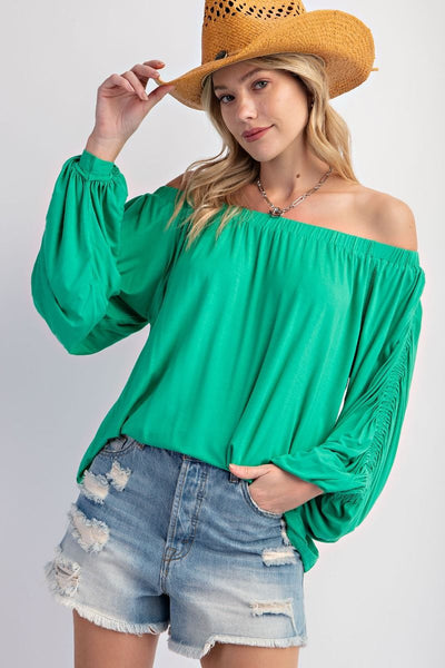 Ruched Off The Shoulder Top