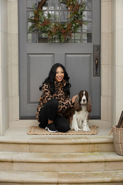 Animal Print Sherpa Pullover