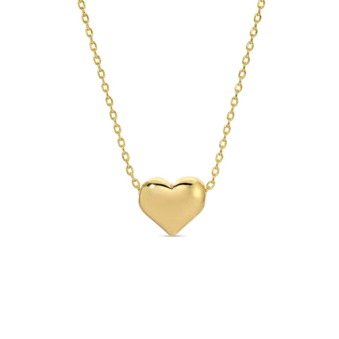 Small Simple Heart Necklace-Gold Plated