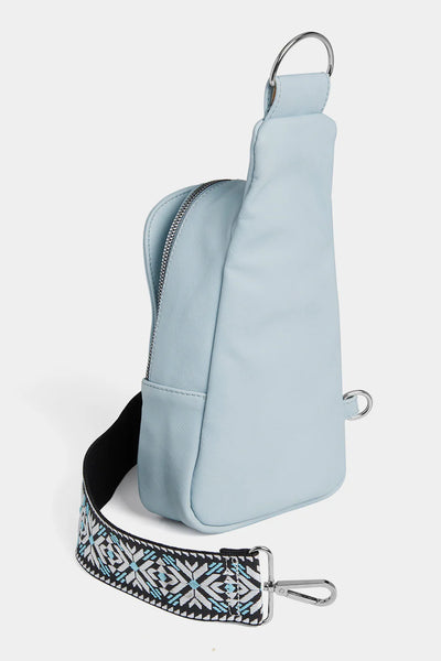 Rhea Crossbody w/Strap-Sky Blue