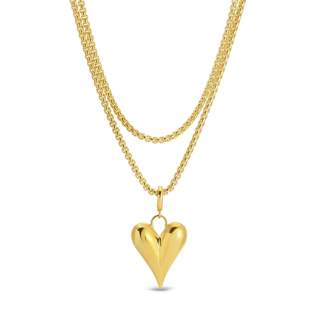 Adj. Narrow Bubble Heart Pendant