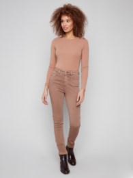 Cuffed Hem Slim Pants