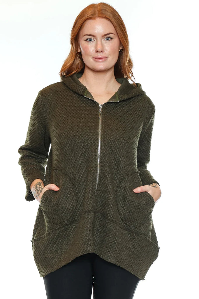 Evergreen Knit Zip Up Jacket